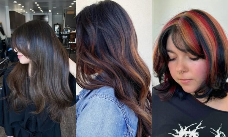 35 Dark Hair with Highlights for 2025