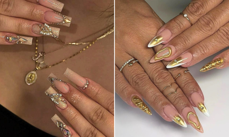 32 Gold Nails Ideas 2024