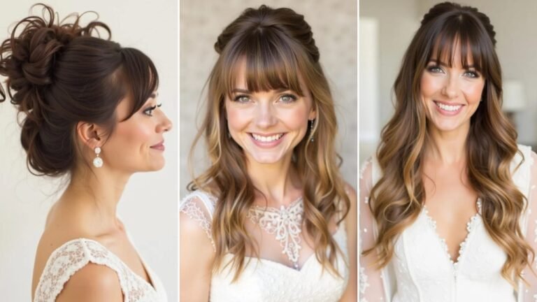 26 Wedding Hairstyles with Bangs 2025